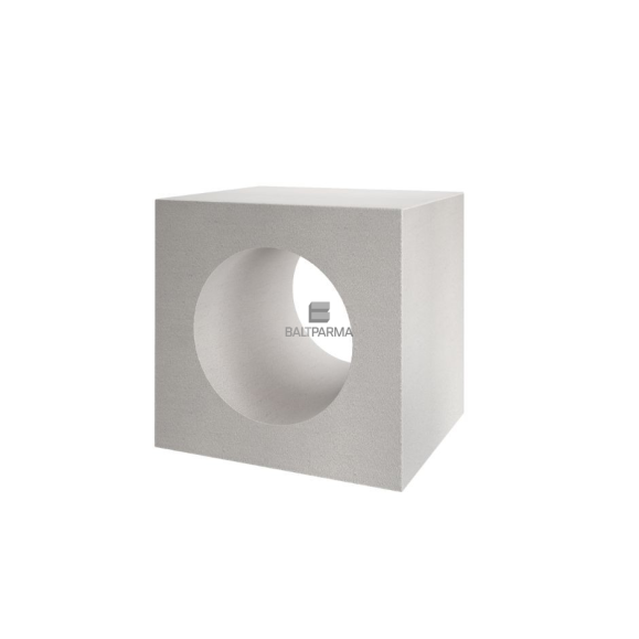 PW1/25-22-24 blokeliai ventiliacijai/ stulpams/ kolonoms, 1 kanalo 240x220x250, anga D160, silikatiniai
