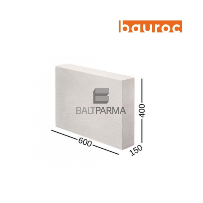 BAUROC ELEMENT 150 akyto betono blokelis pertvaroms 150x400x600