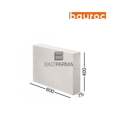 BAUROC ELEMENT 75 akyto betono pertvarų blokeliai 75x400x600