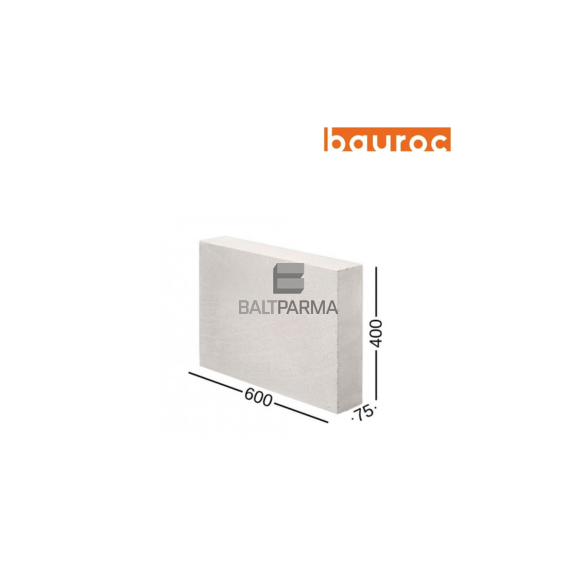 BAUROC ELEMENT 75 akyto betono pertvarų blokeliai 75x400x600