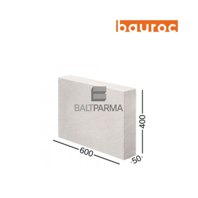 BAUROC ELEMENT 50 akyto betono pertvarų blokeliai 50x400x600