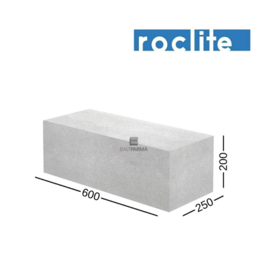 ROCLITE 250 akyto betono blokeliai 250x200x600