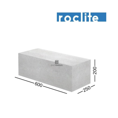 Roclite 250 akyto betono blokeliai 250x200x600 4 MPa ypač stiprūs