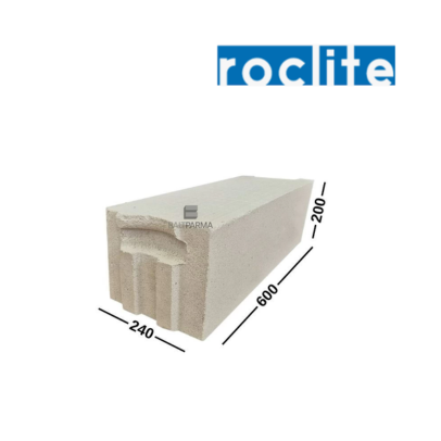 ROCLITE 240R+P akyto betono blokeliai 240x200x600 su įlaida ir iškyša bei rankenomis