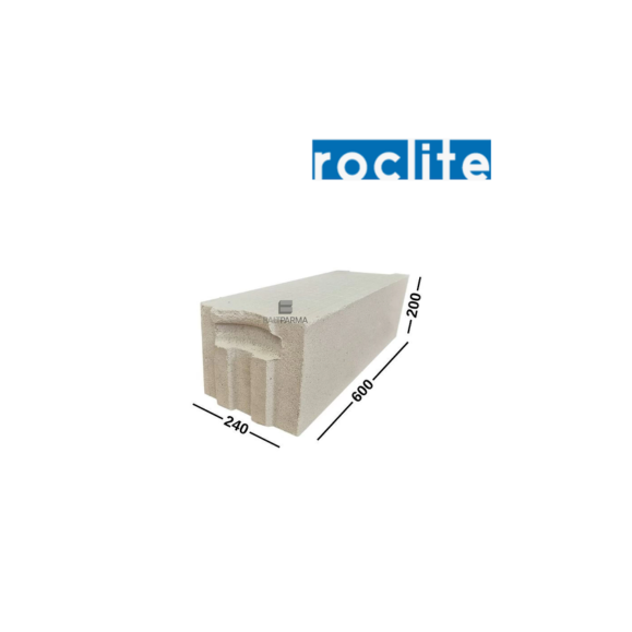 ROCLITE 240R+P akyto betono blokeliai 240x200x600 su įlaida ir iškyša bei rankenomis