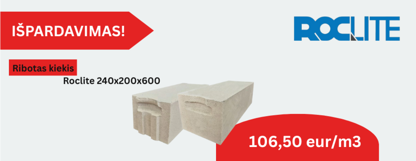 Roclite 240x200x600 išpardavimas