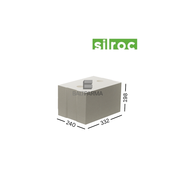 SILROC Plus silikatiniai blokeliai 10/15MPa 332x240x198