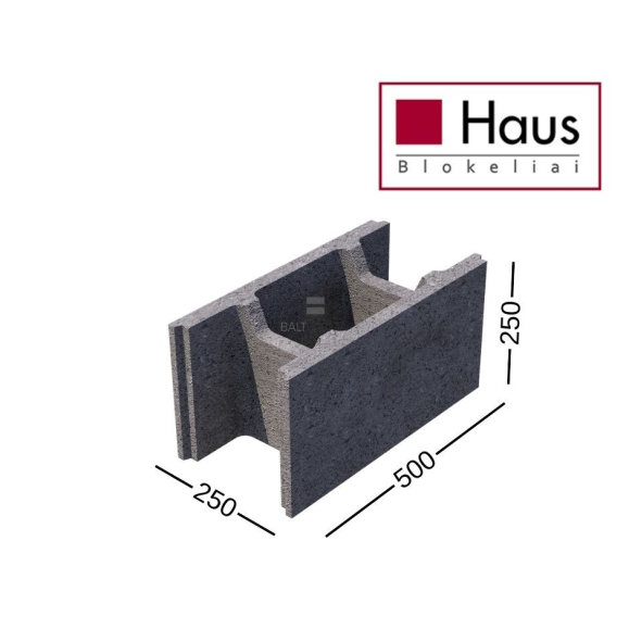 HAUS P-25 pamatiniai blokeliai 250x250x500