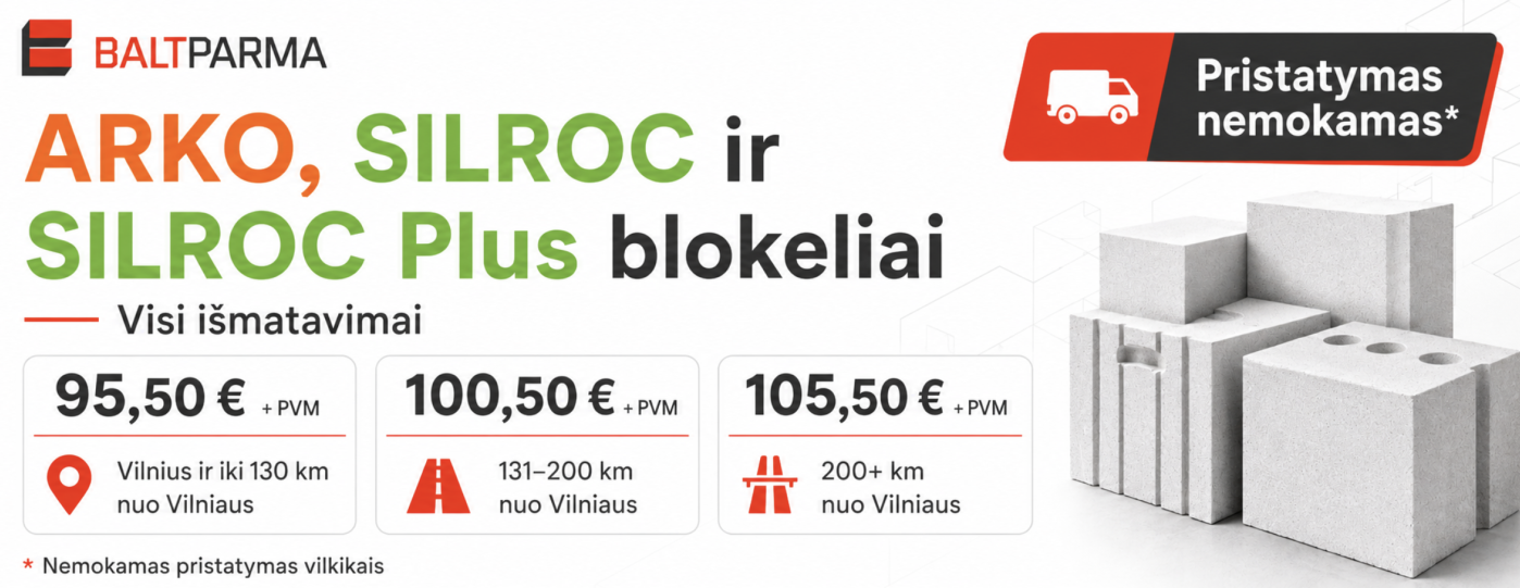 Arko Silroc Silroc PLUS blokelių akcija