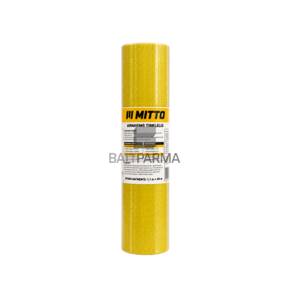 Armavimo tinklelis Mitto (geltonas) 1,1 m × 50 m, 165 gr/m2