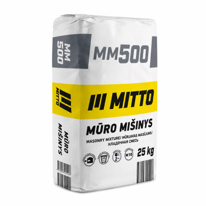 MITTO mūro mišinys MM500,10MPa, 25 kg