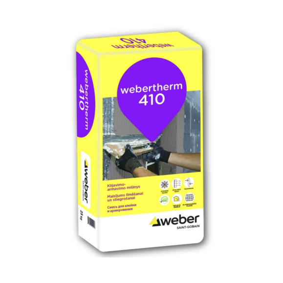 Weber.therm 410 klijavimo ir armavimo mišinys, 25 kg