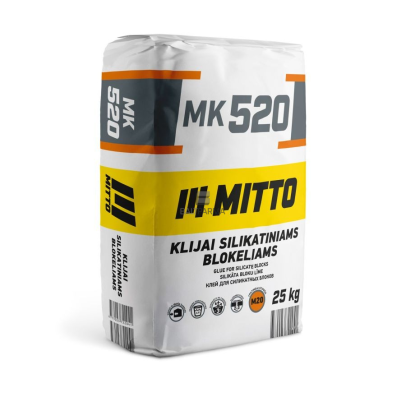 MITTO klijai silikatiniams blokeliams MK520, 20MPa, 25 kg