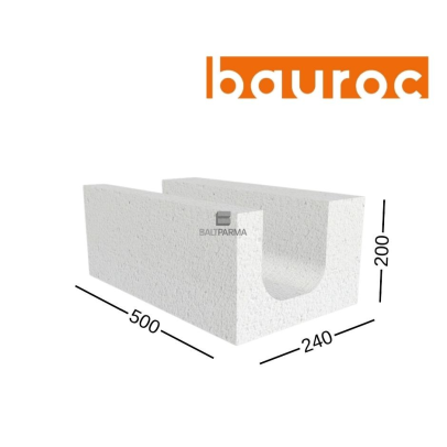 BAUROC U formos akyto betono blokeliai 240x200x500