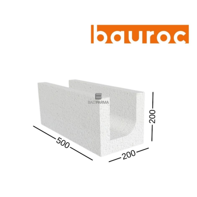 BAUROC U formos akyto betono blokeliai 200x200x500