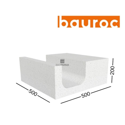 BAUROC U formos blokai akyto betono 500x200x500