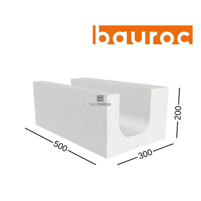 BAUROC U formos akyto betono blokai 300x200x500