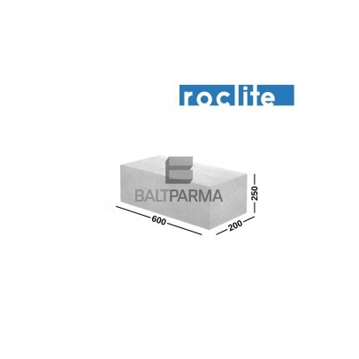Roclite 200 akyto betono blokeliai 200x250x600 4 MPa ypač stiprūs