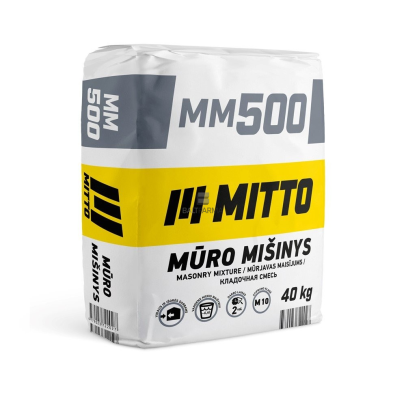 MITTO mūro mišinys MM500 10 MPa, 40 kg