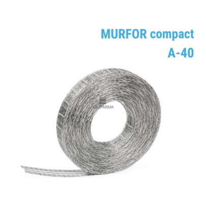 Armatūra Buroc/Silroc armavimo juosta mūrui Murfor Compact A-40 40mm, 30m, visų rūšių blokeliams, kodas 57901
