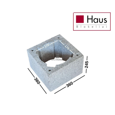 HAUS KL-28 betoniniai kolonų klojinių blokeliai 360x240x360, D280