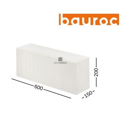 BAUROC ECOLIGHT 150 akyto betono blokeliai 150x200x600
