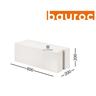 BAUROC HARD 200 akyto betono blokeliai 200x200x600