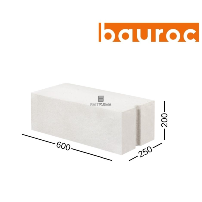 BAUROC HARD 250 akyto betono blokeliai 250x200x600