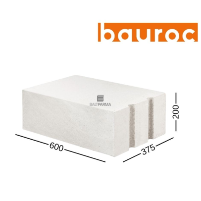 BAUROC ECOTERM+ 375 akyto betono blokeliai 375x200x600