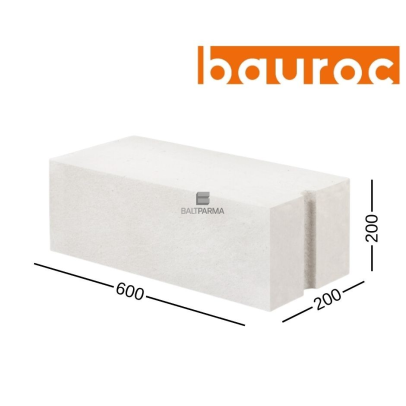BAUROC CLASSIC 200 akyto betono blokeliai 200x200x600