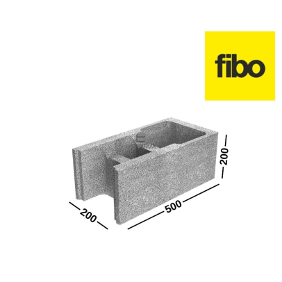 FIBO pamatiniai blokeliai 200mm kampiniai 200x200x500, betoniniai