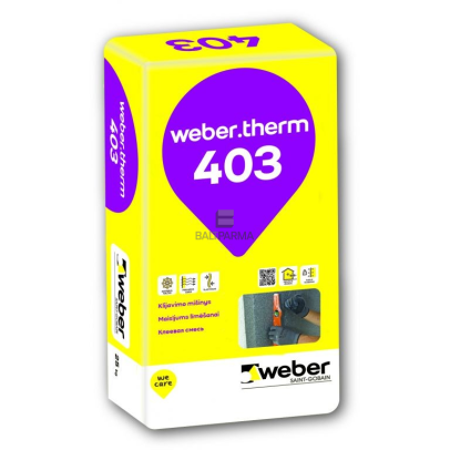 weber.therm 403 Klijavimo mišinys polistirolo plokštėms (25 kg)