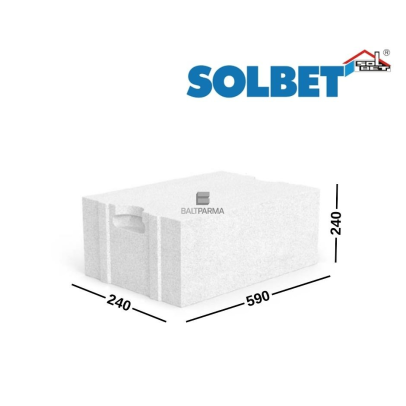 SOLBET OPTIMAL PLUS PWU 240 2,5 MPa akyto betono blokeliai 240x240x590