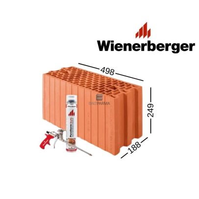 WIENERBERGER DRYFIX 188 keraminiai blokeliai 188x249x498