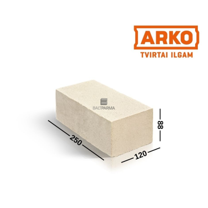 ARKO plytos M10, statybinės silikatinės plytos 10 MPa 250x120x88 mm