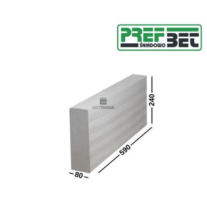 PREFBET T600/3,0 S 80 akyto betono blokeliai pertvaroms 80x240x590