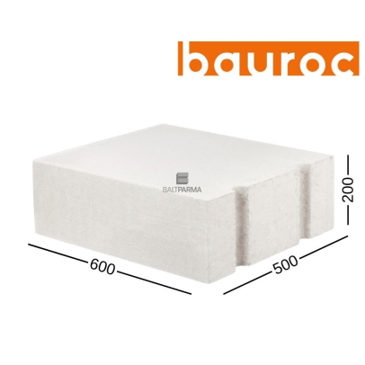 BAUROC ECOTERM+ 500 akyto betono blokeliai 500x200x600