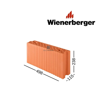 WIENERBERGER P+W 115 keraminis blokas 115x238x498
