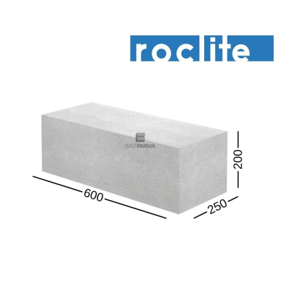 ROCLITE 250 akyto betono blokeliai 250x200x600