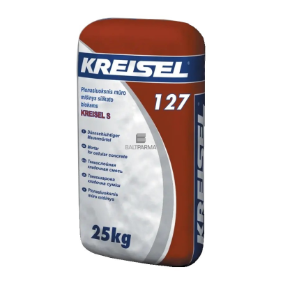 KREISEL S127 M10 klijai silikatiniams ir akyto betono blokeliams 10 Mpa, 25 kg
