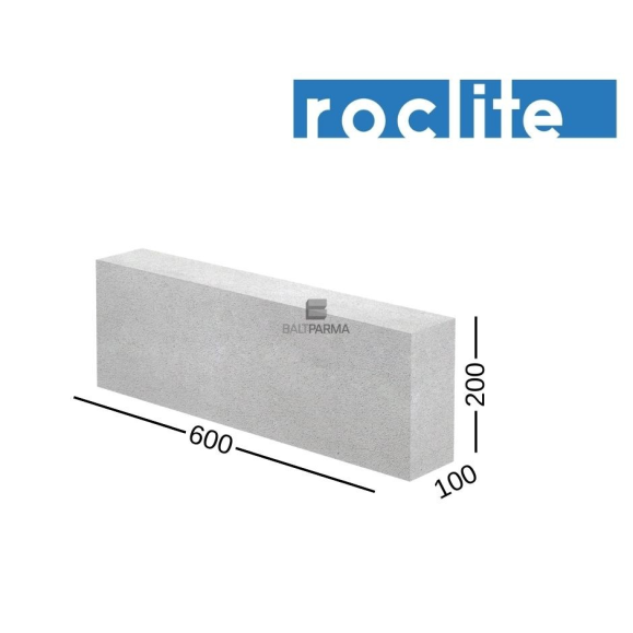 ROCLITE 100 akyto betono blokeliai 100x200x600