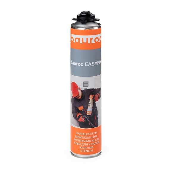 BAUROC/SILROC EasyFix PU poliuretaniniai klijai blokeliams (PU blokelių/mūro klijai), 750 ml, 53001
