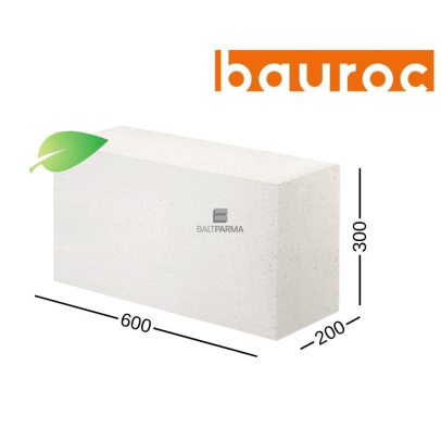 BAUROC GREEN 300 akyto betono blokeliai sienoms 300x200x600