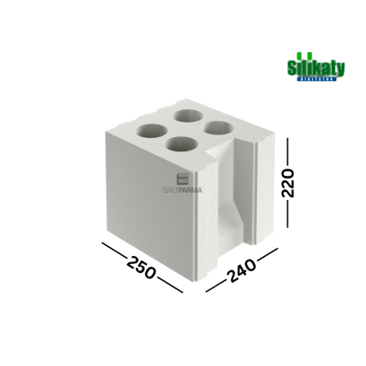 SILIKAT N24e 250mm silikatiniai blokeliai 15MPa 240x220x250