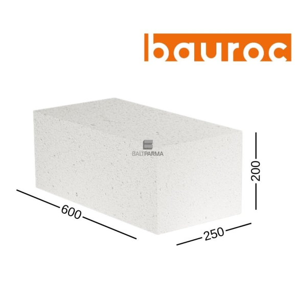 BAUROC ACOUSTIC 250 akyto betono blokeliai 250x200x600