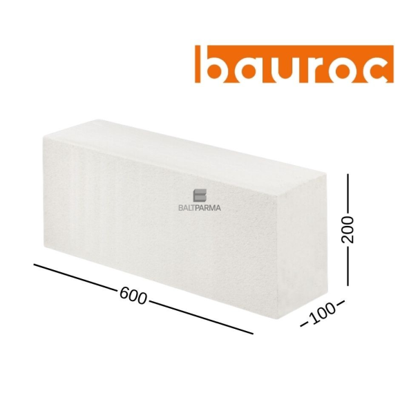 BAUROC CLASSIC 100 akyto betono blokeliai 100x200x600