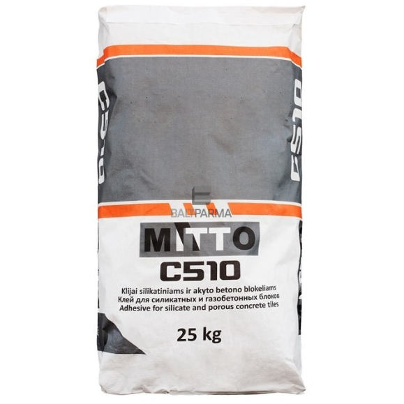 Klijai silikatiniams, akyto betono blokeliams Mitto C510, 25 kg